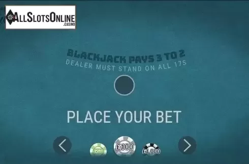 Reels screen. Blackjack X-Change from Slingo Originals