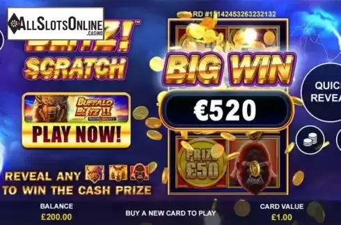 Big win screen