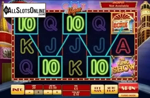 Win Screen . Cat in Vegas from Playtech