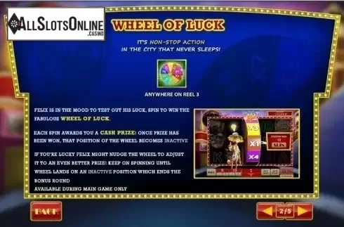 Paytable 2. Cat in Vegas from Playtech
