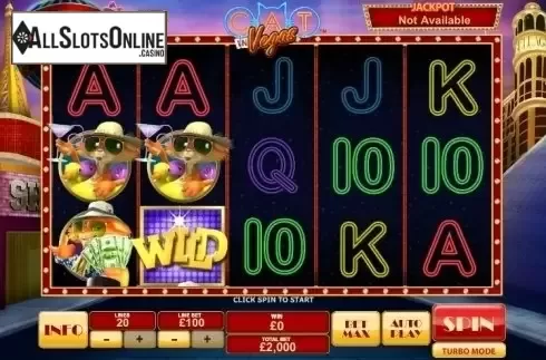 Game Workflow screen. Cat in Vegas from Playtech