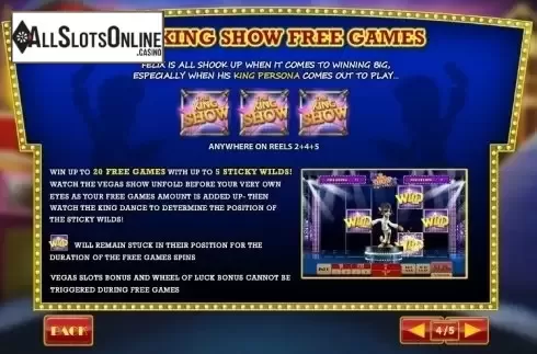 Paytable 4. Cat in Vegas from Playtech