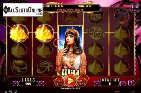 Win Screen 2. Cleopatras Oasis from Spinomenal