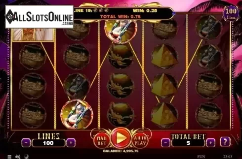 Win Screen 1. Cleopatras Oasis from Spinomenal