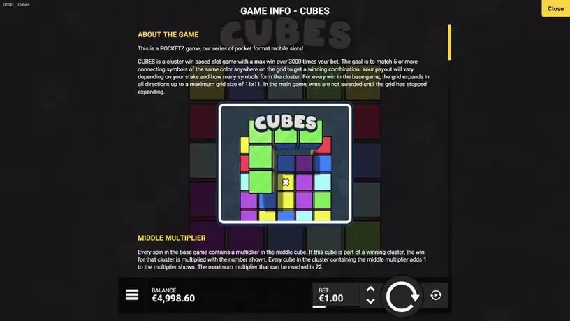 Cubes slot screenshot 5
