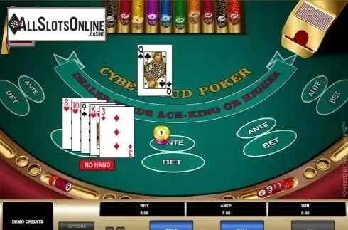 Game Screen. Cyber Stud Poker from Microgaming