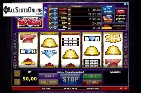 Free spins. Diamond Wild from iSoftBet