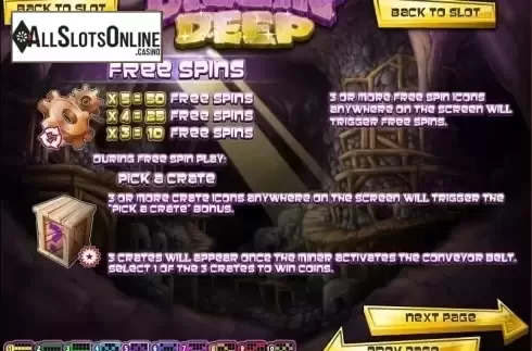 Screen4. Diggin' Deep from Rival Gaming