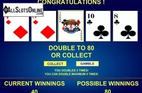 Game Screen. Double Joker Poker (iSoftBet) from iSoftBet