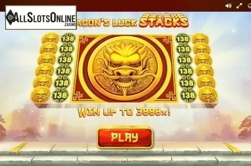 Intro screen. Dragon's Luck Power Reels from Red Tiger