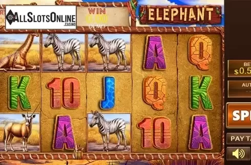 Reels screen. Elephant (Playstar) from PlayStar