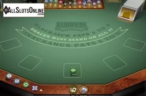 Game Screen. European Blackjack Gold (Microgaming) from Microgaming