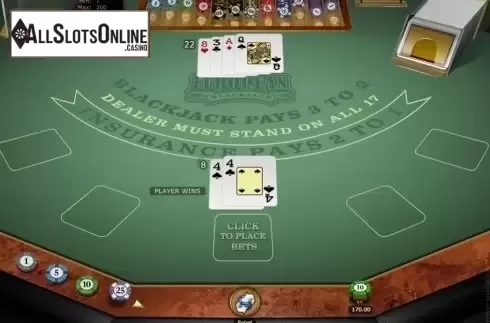 Game Screen. European Blackjack Gold (Microgaming) from Microgaming