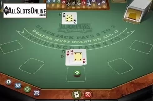 Game Screen. European Blackjack Gold (Microgaming) from Microgaming