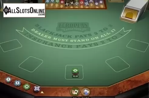Game Screen. European Blackjack Gold (Microgaming) from Microgaming