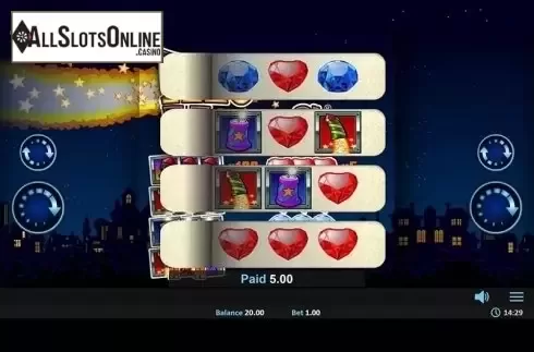 Game Screen. Fireworks Pull Tab from Realistic