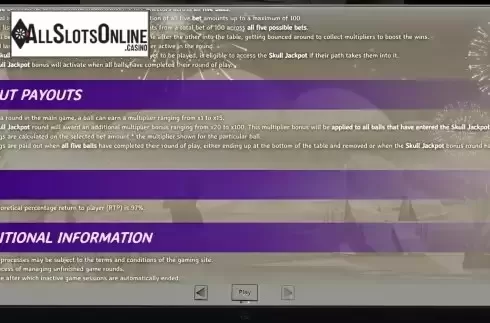 Payout screen