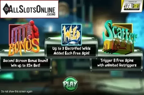 Game features. Frankenslot's Monster from Betsoft