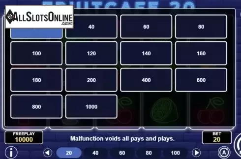 Bets Screen