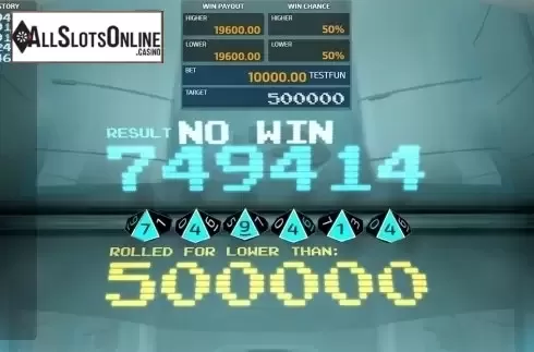 No win screen. Fun Dice from FunFair