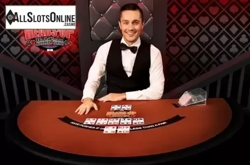 Game Screen. Heads Up Hold' em from Playtech