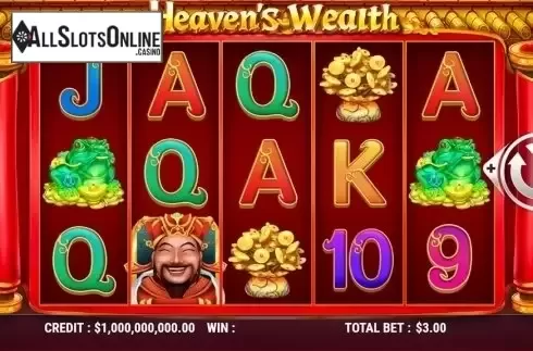 Reels screen. Heaven's Wealth from Slot Factory