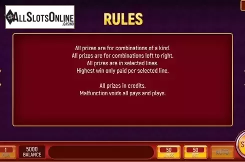 Rules Screen