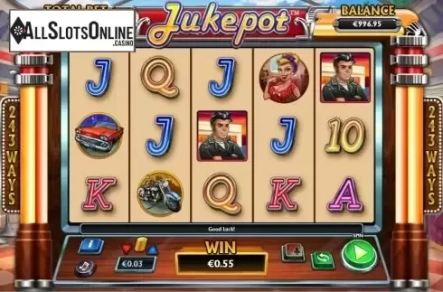 Win presentation. Jukepot from NYX Gaming Group