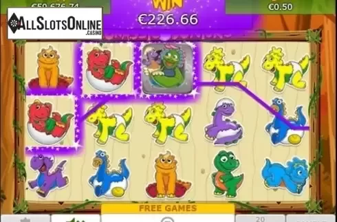 Win Screen. Jurassic Juniors from Eyecon