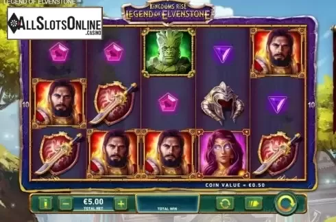 Reel Screen. Kingdoms Rise: Legend Of Elvenstone from Rarestone Gaming