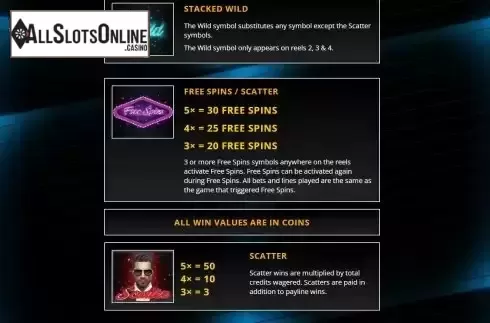 Features screen