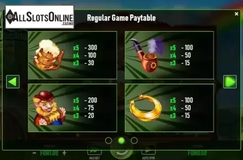 Pay Table screen 2