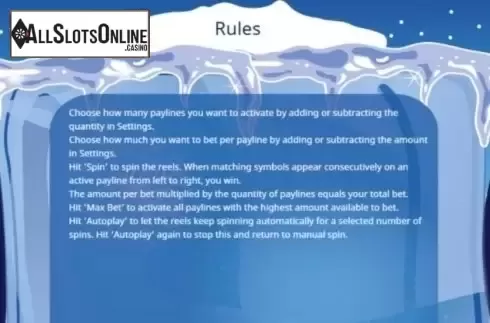 Paytable 3. Merry Spinning from Booming Games