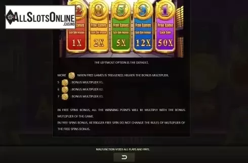 Free Spin bonus screen 2