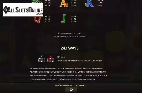 Win Ways screen