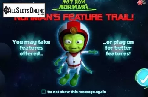 Start Screen. Not Now Norman from GamesLab