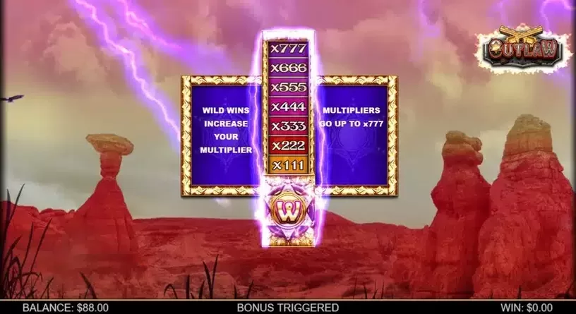 Outlaw slot screenshot 4