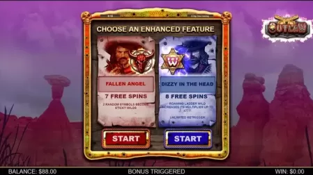 Outlaw slot screenshot 3