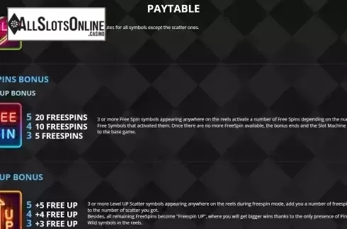 Features screen