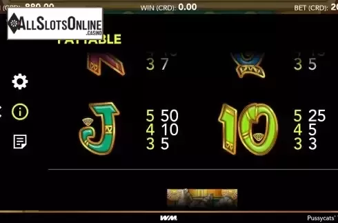 Paytable screen 3
