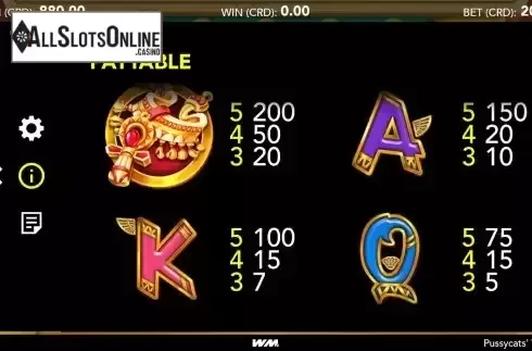 Paytable screen 2