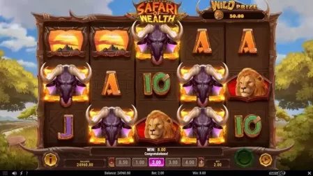 Safari of Wealth slot screenshot 4