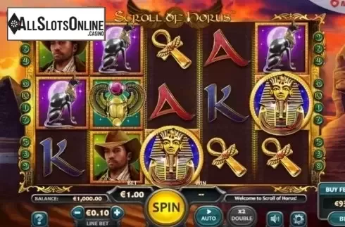 Reel Screen. Scroll of Horus from Nucleus Gaming