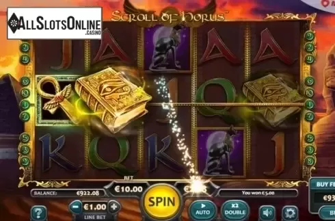 Win Screen 3. Scroll of Horus from Nucleus Gaming