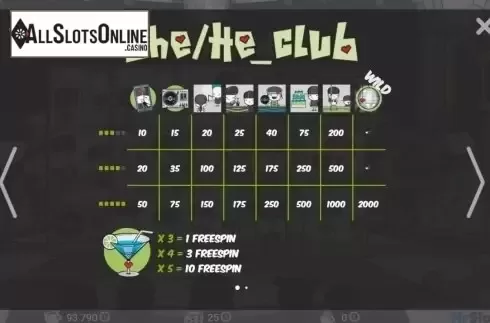 Screen2. She/He Club from MrSlotty
