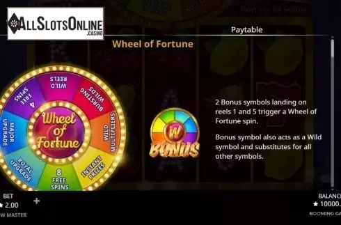 Features 1. Show Master from Booming Games