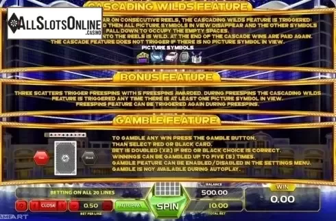 Paytable 2. Slot Of Money from GameArt