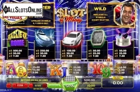 Paytable. Slot Of Money from GameArt