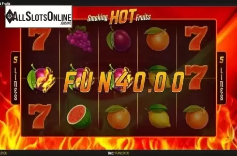 Win Screen 1. Smoking Hot Fruits from 1X2gaming