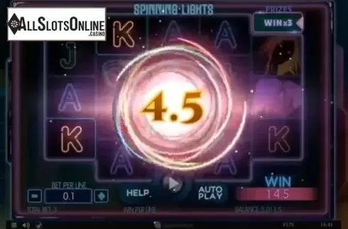 Game Screen 4. Spinning Lights from Spinomenal